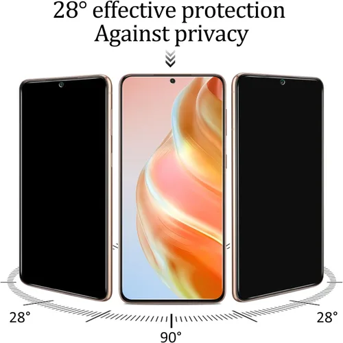 Miniatura 3 de Paquete de 3 protectores de pantalla de privacidad para Samsung S21 5G, antiespía, antiarañazos, dureza 9H, sin burbujas, compatible con fundas
