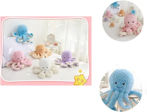 Miniatura 4 de JOSON - Juguetes de pulpo de peluche lindos, animales de peluche suaves en forma de pulpo, regalo de cumpleaños para niñas, niños y adultos