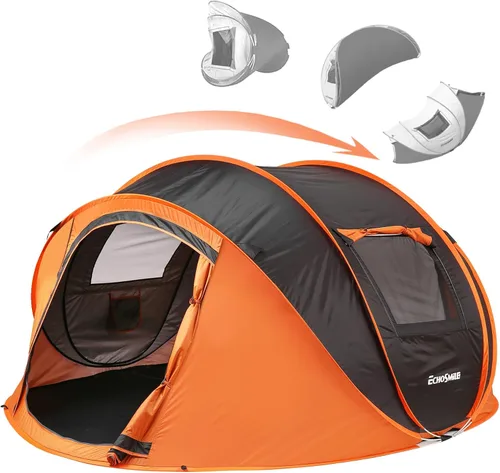 Miniatura 13 de EchoSmile Tienda de campaña desplegable para 2/4/6 personas, fácil instalación, cúpula resistente al agua, portátil con bolsa de transporte Blanco