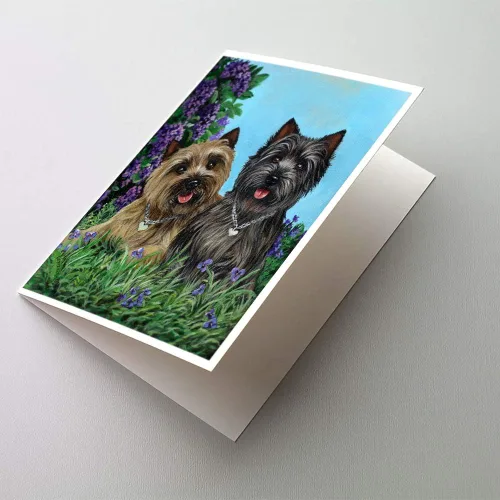 Miniatura 25 de Caroline's Treasures PPP3013GCA7P - Tarjetas de felicitación y sobres para mascotas de Basset Hound Teacher, paquete de 8 tarjetas en blanco