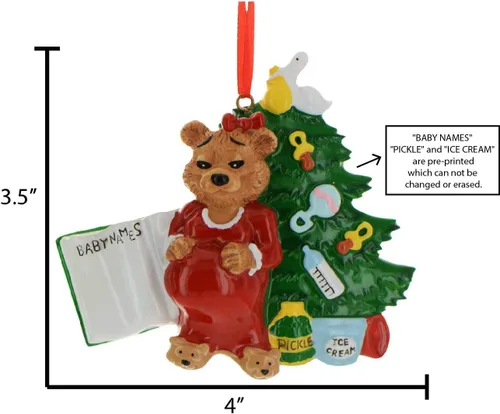 Miniatura 2 de Adorno personalizado para bebé 2025 – Regalos de embarazo personalizados para futura mamá, adorno de Navidad embarazada 2025, regalos para nuevas