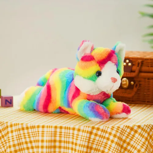 Miniatura 2 de Glow Guards Peluche Musical de Gato Arcoíris Luminoso de 13 pulgadas, Juguete de Peluche de Gatito Cantante con Luz Nocturna LED que Brilla