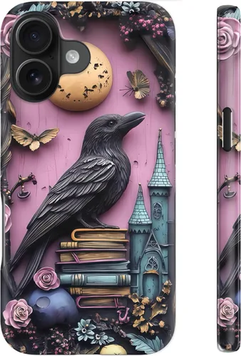 Miniatura 124 de LUHOURI Funda para iPhone 12 Mini, compatible con carga inalámbrica, doble capa, interior de silicona suave + carcasa exterior dura, bonito diseño