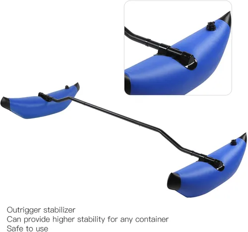 Miniatura 3 de Kit inflable estabilizador de kayak de PVC portátil para estabilización de kayak de canoa, fácil de instalar, accesorio flotante para barco