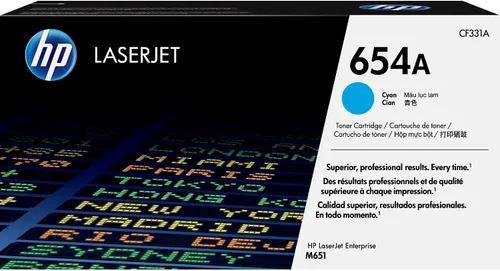 HP Cartucho de tóner cian 654A | Funciona con HP Color LaserJet Enterprise M651 Series | CF331A