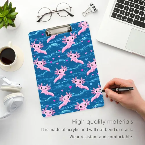 Miniatura 2 de Portapapeles con escala de sirena, diseño de moda, portapapeles de plástico tamaño carta para estudiantes, niños, mujeres y hombres, tablero de clip