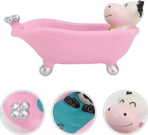 Miniatura 4 de Barra de jabón para niños, bandeja de baño rosa, bandejas de baño para mostrador, platos para niños, bandeja de baño, bandeja de inodoro, caja