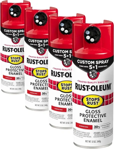 Miniatura 90 de Rust-Oleum 376855 - Pintura en aerosol antióxido personalizada 5 en 1, 12 onzas, color negro mate, (paquete de 1)