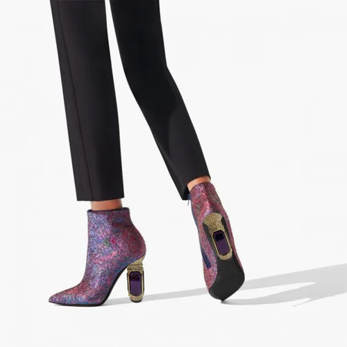 Miniatura 122 de FSJ Botas de tacón alto con punta puntiaguda para mujer, con tacón alto, con cremallera lateral brillante, estilo casual, para uso diario, zapatos