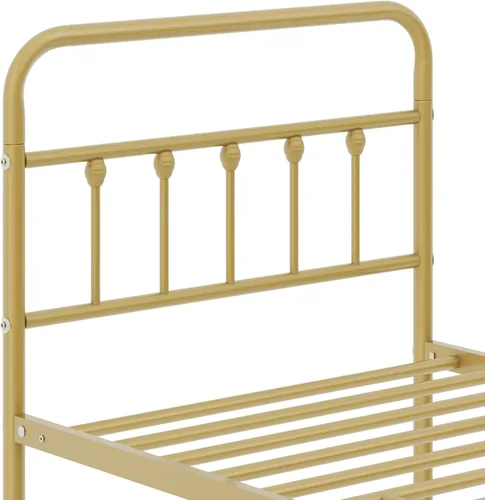 Miniatura 7 de Topeakmart Marco de cama de metal de estilo victoriano tamaño twin con cabecero/base de colchón/no necesita somier/almacenamiento debajo