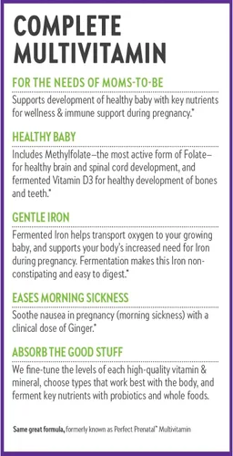 Miniatura 8 de New Chapter Advanced Perfect Vitaminas Prenatales, 270 unidades, hechas con ingredientes orgánicos y sin OMG para bebé y mamá saludables - Folato