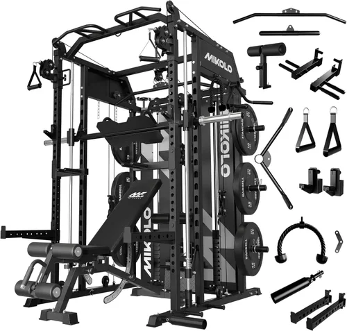 Miniatura 14 de Mikolo Smith - Máquina con pila de pesas, sistema de gimnasio en casa con sistema de gimnasio en casa con tracción LAT y cruce de cables, entrenador
