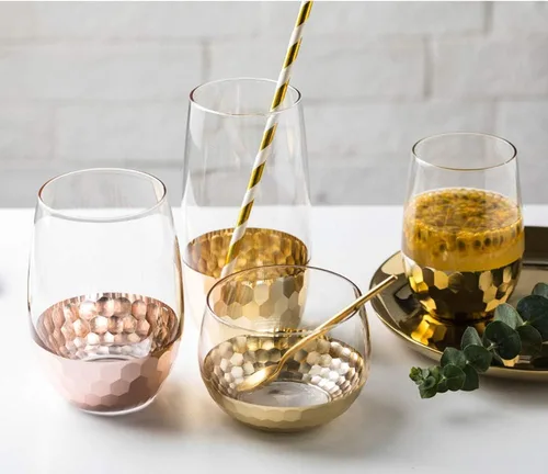 Miniatura 4 de ALINK Pajitas de papel dorado biodegradables a granel, paquete de 100 pajitas metálicas a rayas, ondas, corazones, estrellas, para cumpleaños