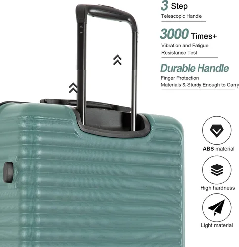 Miniatura 6 de Travelhouse Juego de equipaje, maletas rígidas expandibles de 24 pulgadas28 pulgadas, 20 pulgadas, juego de 3 piezas de equipaje de viaje con ruedas