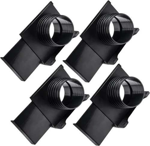 Miniatura 9 de POWERTEC 70358V Compuerta de Explosión de Montaje en Pared de 4 Pulgadas con Soporte, Accesorio de Recolección de Polvo Roscado - 1 Paquete