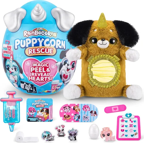 Miniatura 7 de Rainbocorns Sequin Surprise Series 5 Puppycorn Rescue (Poodle) por ZURU, animal de peluche coleccionable, huevo sorpresa, calcomanías, limo
