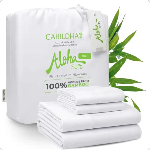 Miniatura 10 de Cariloha Aloha Soft - Juego de sábanas suaves de 4 piezas Gris Sombra King Hecho de 100% viscosa derivada de bambú Línea de sábanas Sombra