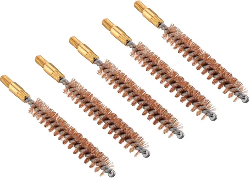 Miniatura 11 de BOOSTEADY Cepillo de limpieza para pistola de bronce con cerdas de fósforo, 5 unidades, para escopeta de pistola con 50 parches cuadrados