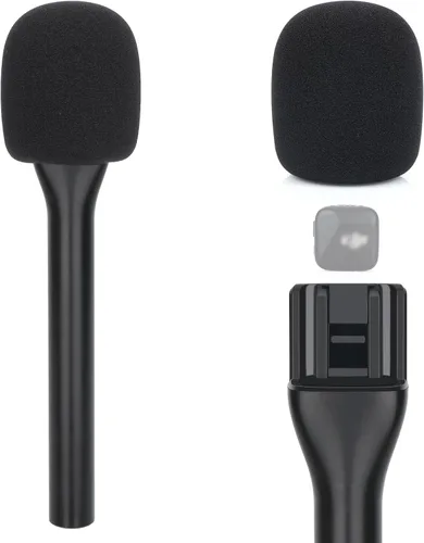 Miniatura 12 de YOUSHARES Soporte para micrófono de entrevista portátil - Carril deslizante magnético de hierro compatible con DJI Mic Mini / 2&Rode Wireless Go