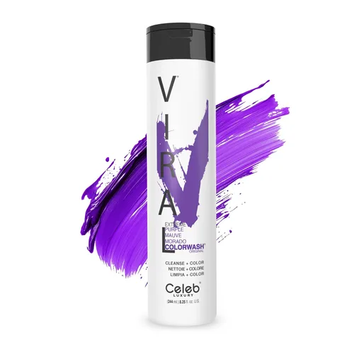 Celeb Luxury Colorwash Color Depositing Shampoo - Color Refresher, Vegan Hair Dye, Bondfix Bond Rebuilder, Viral and Gem Lites Púrpura