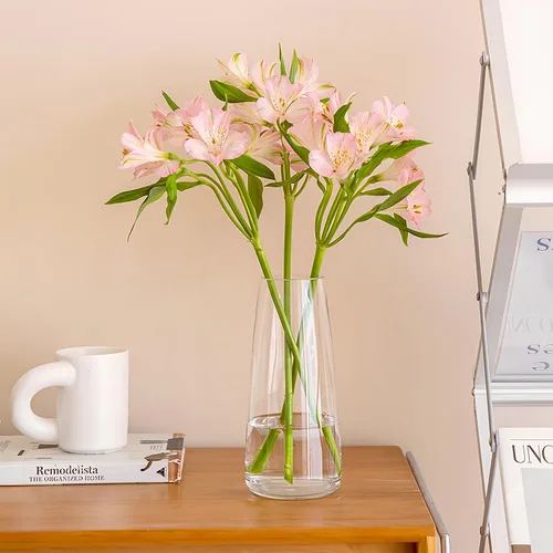 Miniatura 7 de Jarrón de cristal transparente, florero para centro de mesa, decoración del hogar, jarrones modernos para sala de estar, boda, oficina, mesa