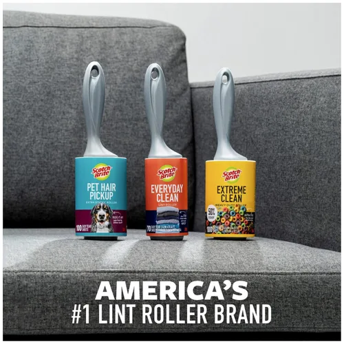 Miniatura 10 de Scotch-Brite Extreme Clean Rodillos Quitapelusas, 6 Rodillos, 100 Hojas por Rodillo, 600 Hojas en Total, Rodillo Quitapelusas Reutilizable, Funciona