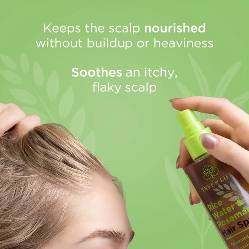 Miniatura 4 de Spray de agua de arroz para el crecimiento del cabello (8.8 onzas líquidas), arroz fermentado para engrosar el cabello, cafeína, extracto de romero