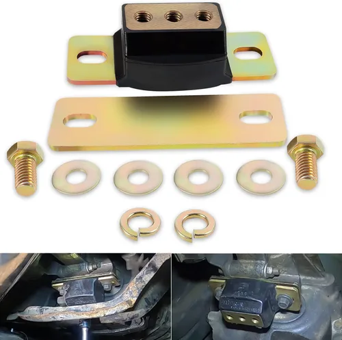 3.1158G - Pantalón corto de montaje de transmisión universal, poliuretano duradero y marco de acero, se adapta a Jeep Wrangler YJ 87-95, Chevy
