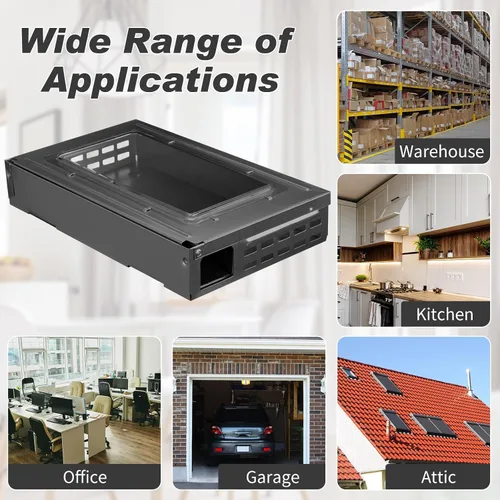 Miniatura 7 de Qualirey Paquete de 2 trampas para ratones con tapa transparente, humanizada, para interiores y exteriores, control de ratas, mascotas y seguridad