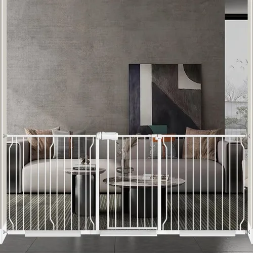 Miniatura 20 de Fairy Baby Puerta de bebé extra ancha para puertas, puertas de seguridad de cierre automático para dormitorio, se adapta a 57.5 pulgadas a 62