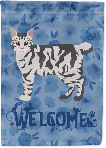 Miniatura 129 de Caroline's Treasures CK4813CHF - Bandera de bienvenida con gato abisinio azul, manga grande, para porche, para colgar en la pared, poliéster