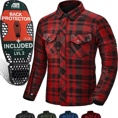 Miniatura 23 de SHIMA RENEGADE MEN 2 Camisa de motocicleta para hombre – Chaqueta de franela de motociclista a cuadros blindados con fibra QL – Aramida y capa