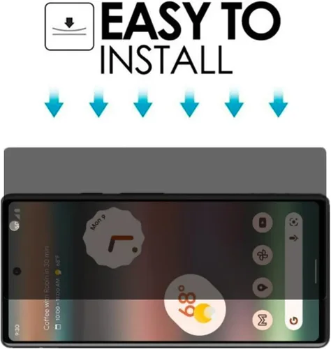 Miniatura 5 de Protector de pantalla de privacidad para Google Pixel 6a, [2 unidades] de vidrio templado antiespía antiarañazos para Google Pixel 6a GB62Z GX7AS