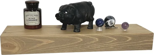 Miniatura 30 de joelsantiques Estantes flotantes de madera de 60 pulgadas para pared, 60 x 7 x 3 pulgadas, hechos de madera natural, estante largo y resistente