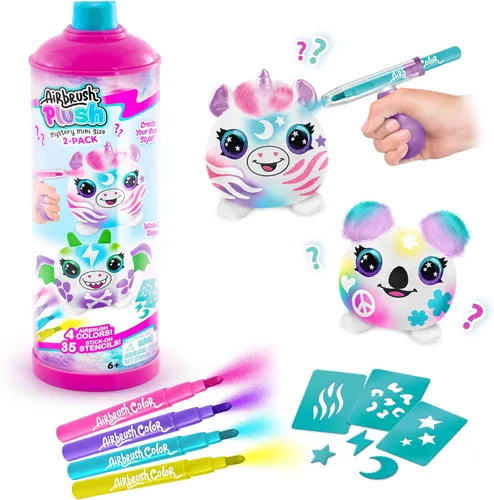 Miniatura 3 de Canal Toys Personaliza el paquete de 2 mini misterios de peluche de aerógrafo. ¿Qué 2 peluches obtendrás? Decora, lava, repite. Personaliza tus