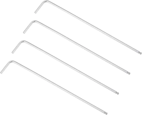 Miniatura 12 de uxcell Llave hexagonal de extremo de bola de 3/16", herramienta de reparación CR-V de brazo largo en forma de L, SAE 4 piezas
