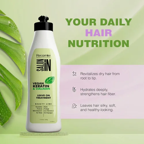 Miniatura 2 de Salon In by Recamier - Tratamiento sin enjuague de queratina vegana Tratamiento sin enjuague para el cabello con queratina vegana y colágeno