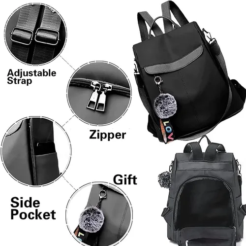 Miniatura 22 de Mochila para mujer, impermeable, antirrobo, bolsa de viaje, estiloA , L, Mochila