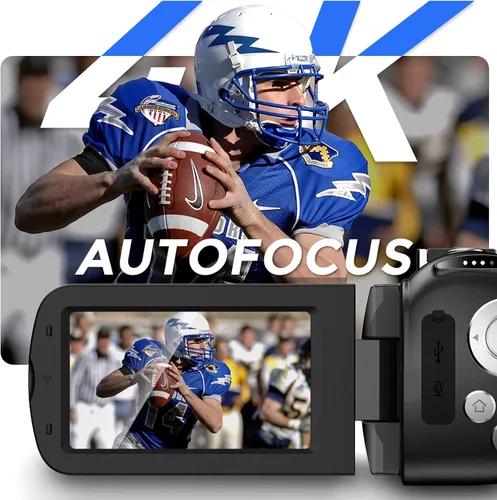 Miniatura 2 de Cámara de Video 4K Videocámara Ultra HD 64MP para Vlogging de YouTube Zoom Digital de 28X Pantalla con Rotación de 270° Cámara Vlog de 3.0