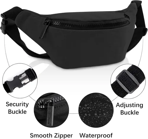 Miniatura 2 de BieFuDan Riñonera ajustable para niños y niñas, bonita cangurera de moda para niños, bolsa de entrenamiento deportivo, viajes, correr, llevar