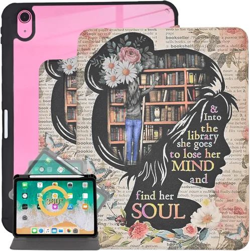 Miniatura 9 de Funda giratoria para iPad Air de 11 pulgadas (M3/M2-2025/2024), iPad Air de 4ª/5ª generación 2022/2020 de 10.9 pulgadas, funda de piel sintética