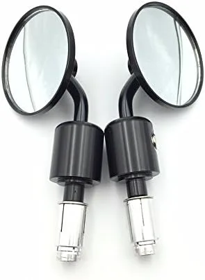 Miniatura 3 de HONGK - Juego de espejos redondos negros para motocicleta de 7/8 pulgadas, compatible con CB1000R CB1300 CB600F Hornat CBF600 Shadow Valkyrie Magna