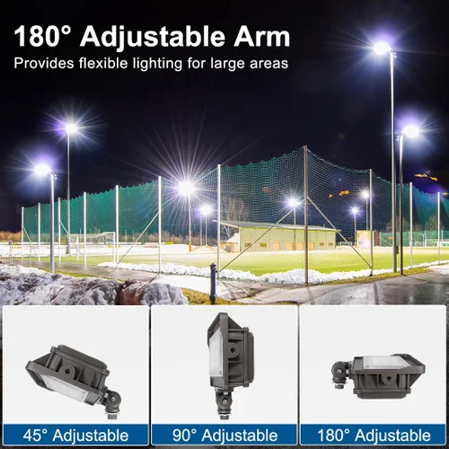Miniatura 4 de DAKASON Faro LED de 50 W para exterior, fotocélula del crepúsculo al amanecer, ajustable 180° con nudillo, 6500 lm, 5000 K, reemplaza 150–200 W