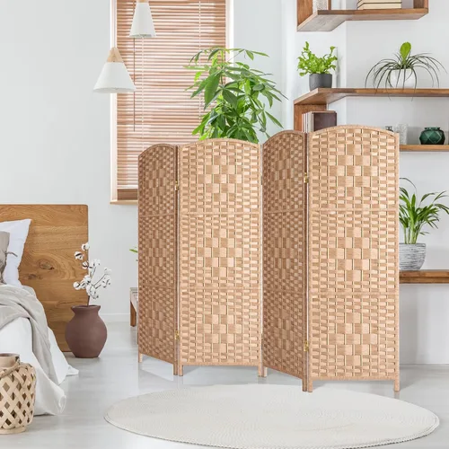 Miniatura 11 de HALLYBEE Divisor de habitación pequeño, pantalla de privacidad, separadores de habitación cortos y pantallas de privacidad plegables, divisiones