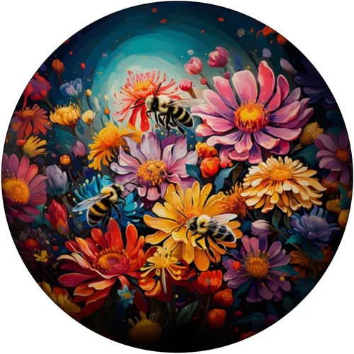 Miniatura 3 de Abejorros caprichosos en flores vívidas y coloridas PopSockets PopGrip estándar