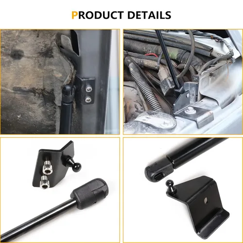 Miniatura 6 de Kit de asistencia de soporte de elevación de puntales de capó RERPRO compatible con Jeep Wrangler JK Unlimited 2/4 puertas 2007-2018 Accesorios