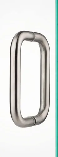Miniatura 2 de Rockwell Tirador tubular de seguridad para puerta trasera con puerta trasera, acabado de níquel cepillado de 6 pulgadas, para puertas de ducha
