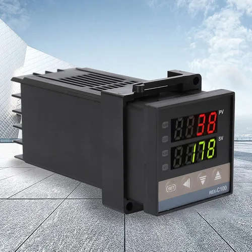 Miniatura 3 de REX C100 PID Controlador de temperatura, alarma de 32.0 °F ~ 2,372.0 °F LED PID controlador de temperatura Kit de termostato AC 110V -240V