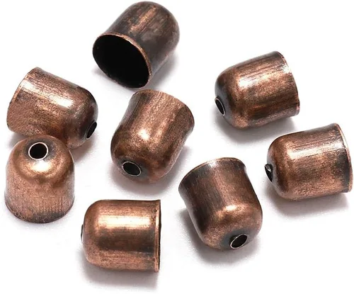 Cordones de cuero con borlas, punta de extremo con hebilla, punta de extremo de fibra de gamuza de 0.31 a 0.47 pulgadas, tapas de cuentas de metal