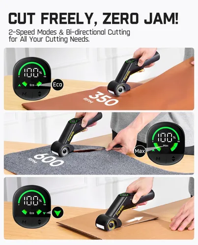 Miniatura 4 de Fanttik C10 Pro BowGuide - Cortador eléctrico de cartón, tijeras inalámbricas con pantalla LED, 2 velocidades ajustables, potente cortador de caja